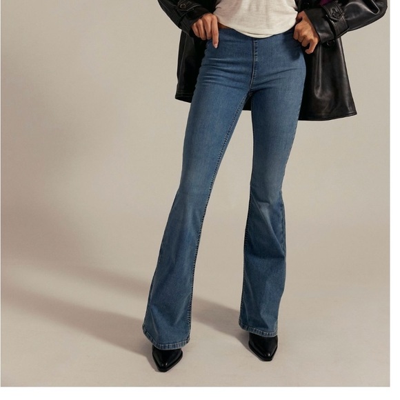 We The Free Flare Jeans in Denim Blue - Picture 2 of 5